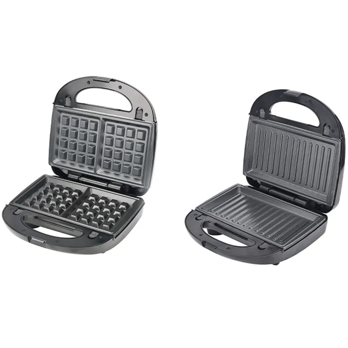 Бутербродниця електрична сендвічниця мультипекар 6 в 1 750 Вт та антипригарне покриття Sokany SK-B908_SKB908BST_Milantium_3