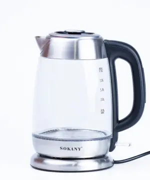 Електрочайник Sokany SK-SH-1069 Electric Kettle 2000W 2l прозорий чайник_SKSH1069_Milantium_1