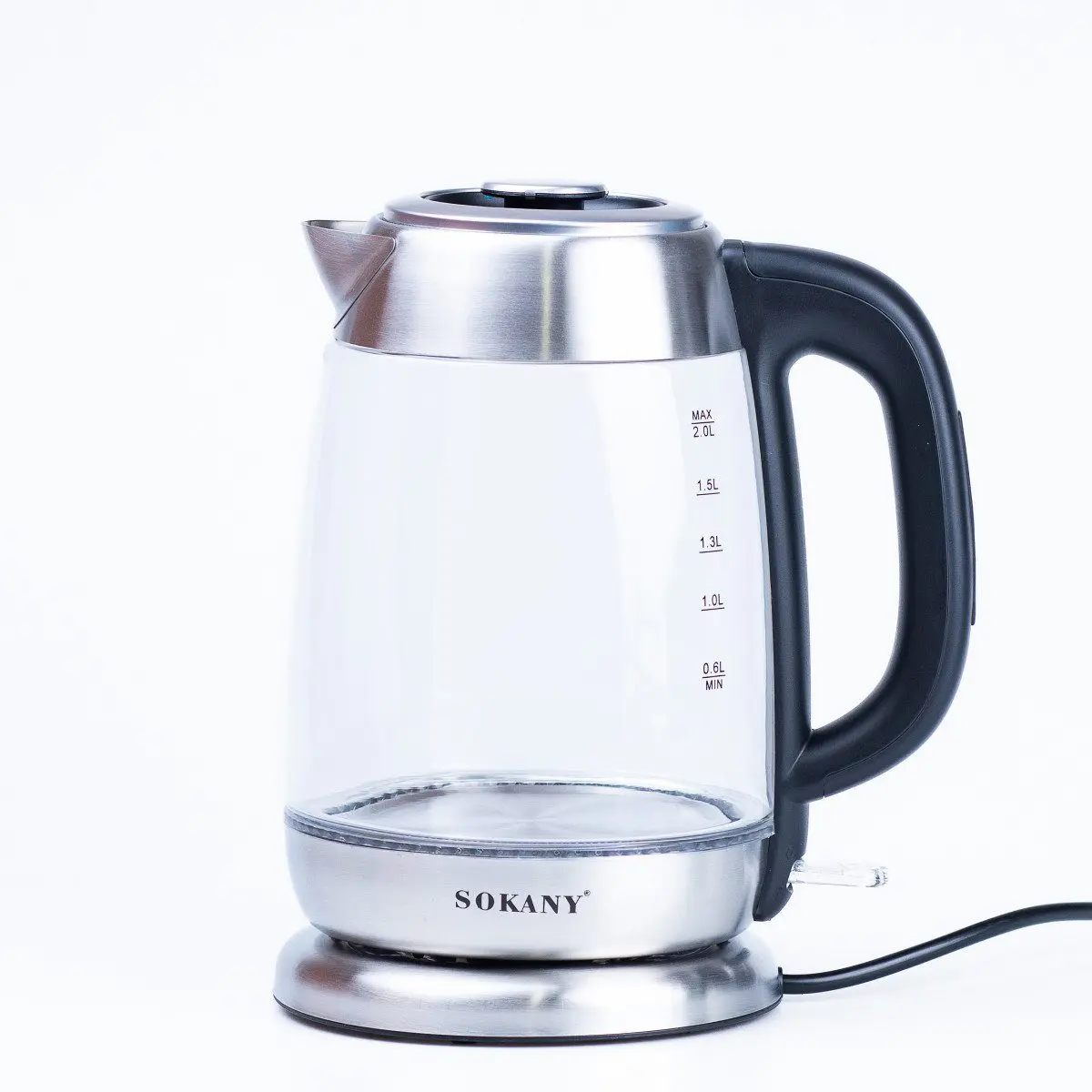 Електрочайник Sokany SK-SH-1069 Electric Kettle 2000W 2l прозорий чайник – купити в Україні недорого