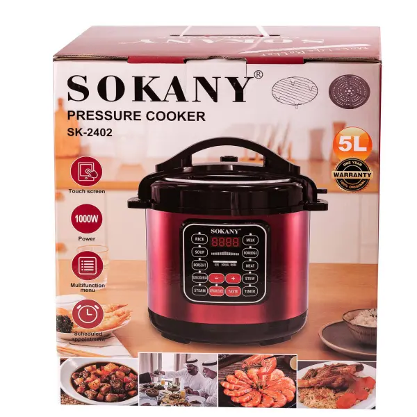 Мультиварка Sokany SK-2402-5L Pressure Cooker 1000W 5l мультиварки пароварки_SK24025_Milantium_7