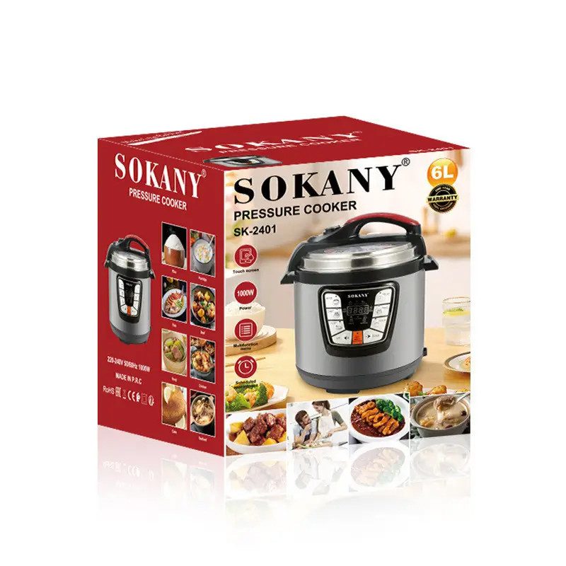 Мультиварка Sokany SK-2401 Pressure Cooker 1000W 6l мультиварка пароварка_SK2401_Milantium_3