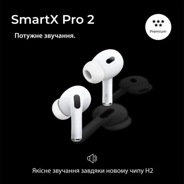Навушники бездротові TWS SmartX Pro 2 Premium Bluetooth навушники з мікрофоном SAP2P_SAP2P_Milantium_2