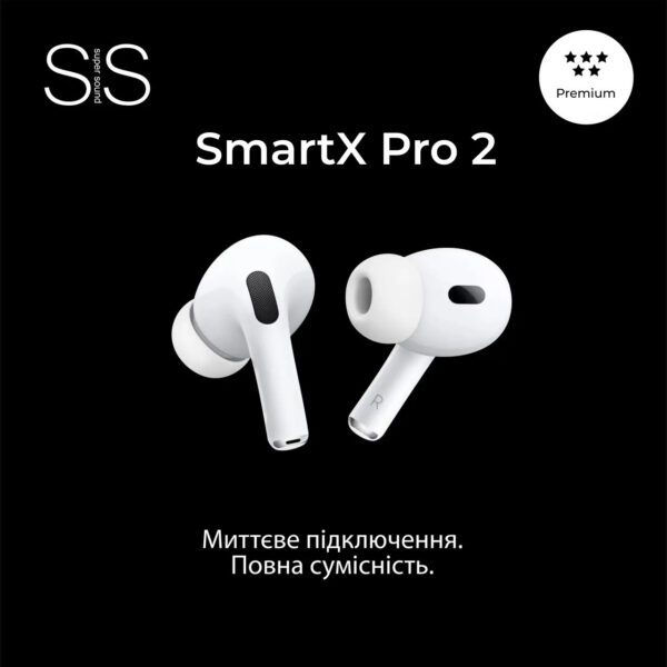 Навушники бездротові TWS SmartX Pro 2 Premium Bluetooth навушники з мікрофоном SAP2P_SAP2P_Milantium_4