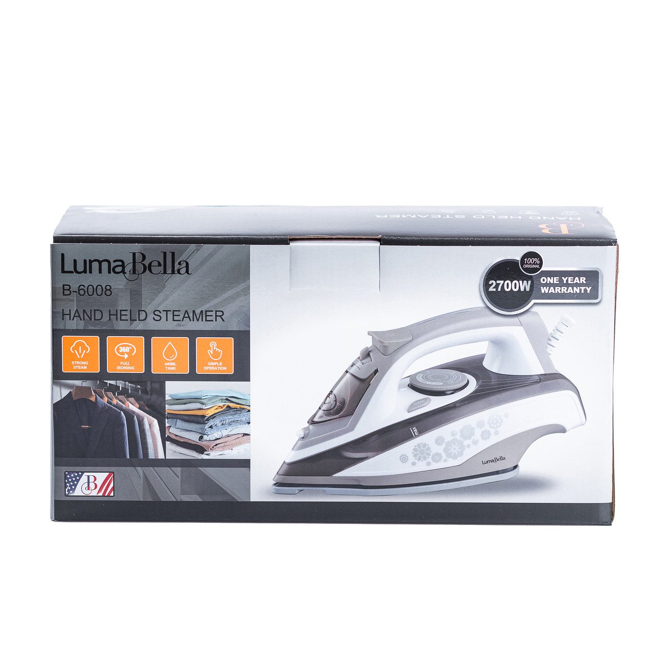 Праска Luma Bella B-6008 Hand Held Steamer 2700W дорожня праска_B6008_Milantium_7