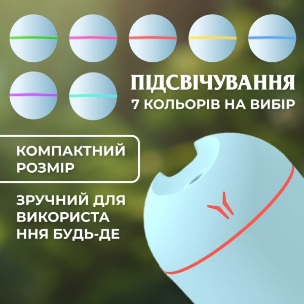 Зволожувач повітря USB Colorfull Humidifier 250ml зволожувач для повітря_HPBH14605BL_Milantium_3