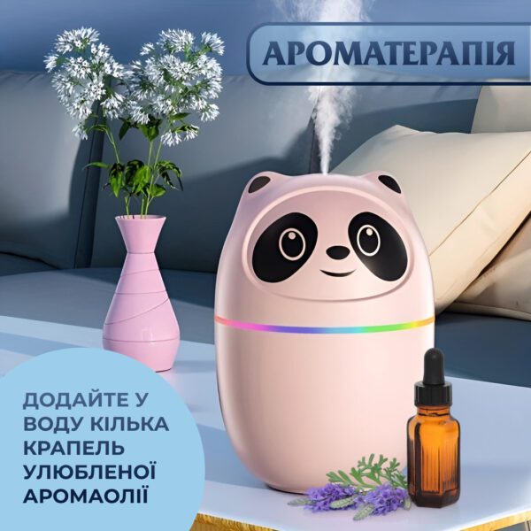 Зволожувач повітря A10 3-in-1 Humi Mute Light 220ml Pink_HPBH15054W_Milantium_3