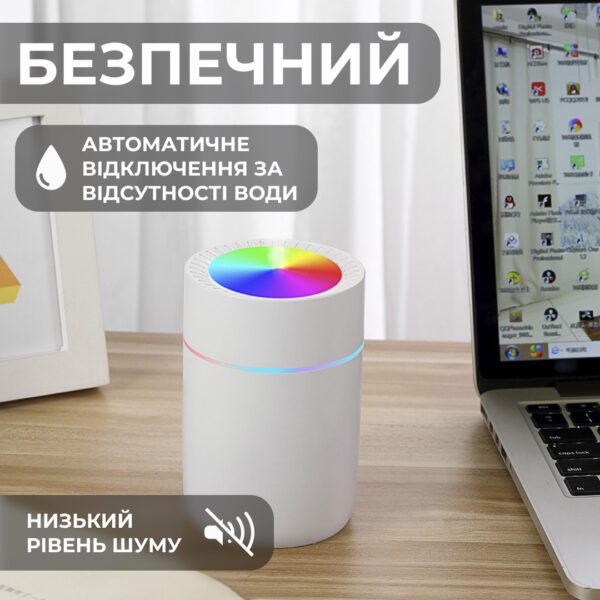 Зволожувач повітря Humidifier USB 350ml White міні зволожувач повітря_HPBH17166W_Milantium_3