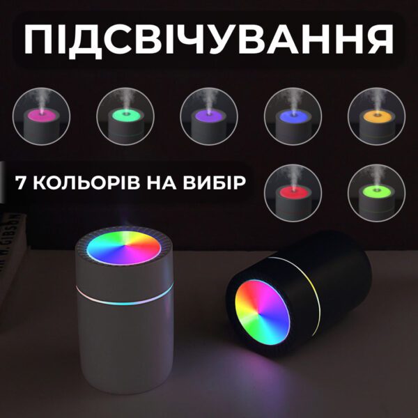 Зволожувач повітря Humidifier USB 350ml White міні зволожувач повітря_HPBH17166W_Milantium_5