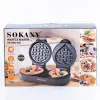 Бельгійська вафельниця Sokany електрична для бельгійських вафель 850 Вт багатофункціональна на 2 вафлі_SKBBQ850_Milantium_4