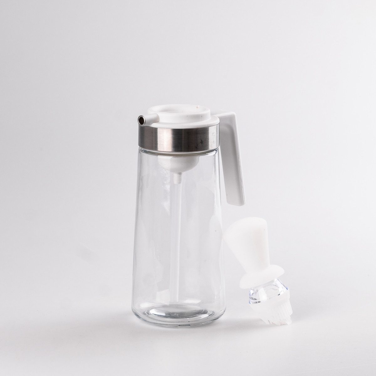 Пляшка для олії скляна 2 в 1 з корком і силіконовим пензликом 320 мл_HP531ZMJ25_Milantium_3