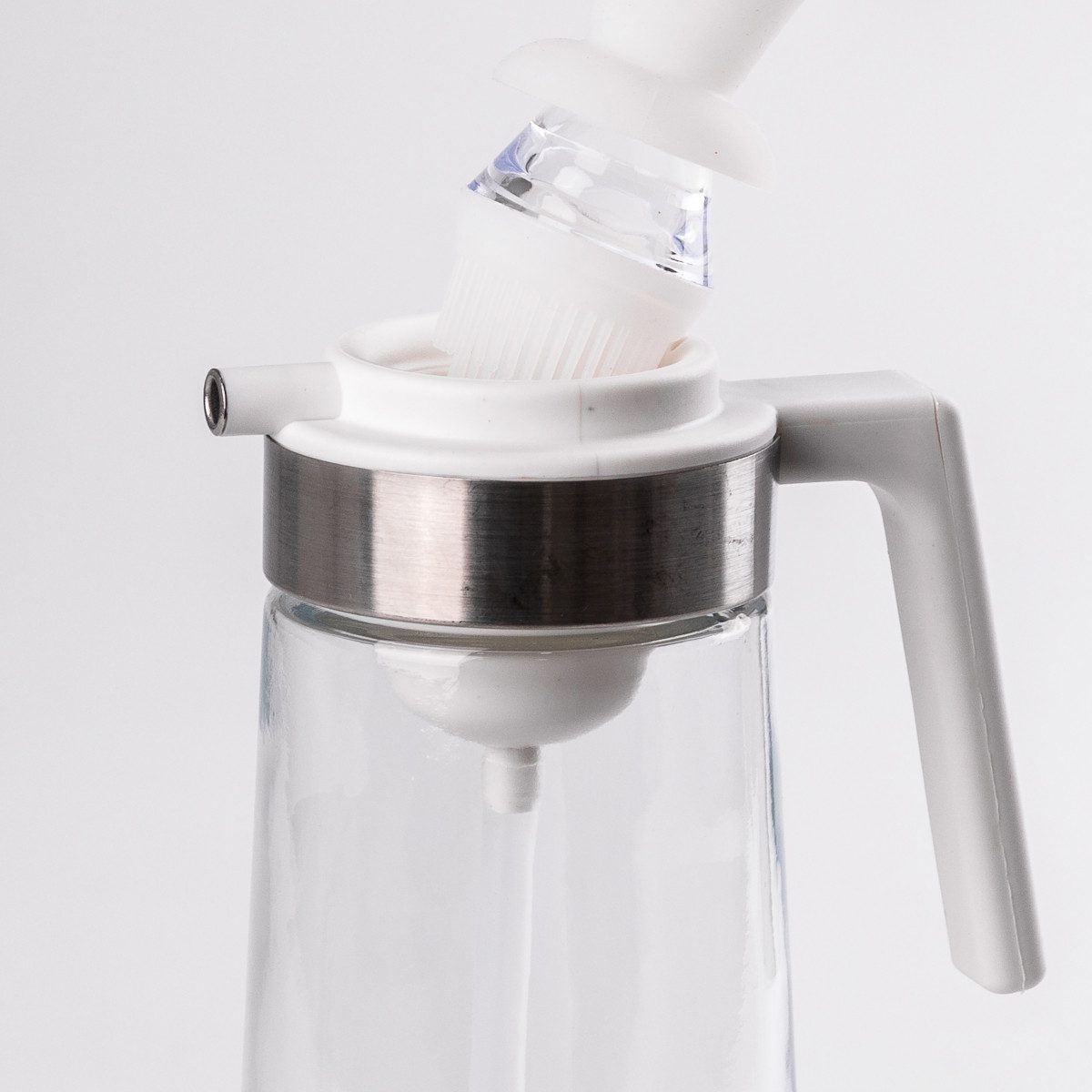 Пляшка для олії скляна 2 в 1 з корком і силіконовим пензликом 320 мл_HP531ZMJ25_Milantium_4