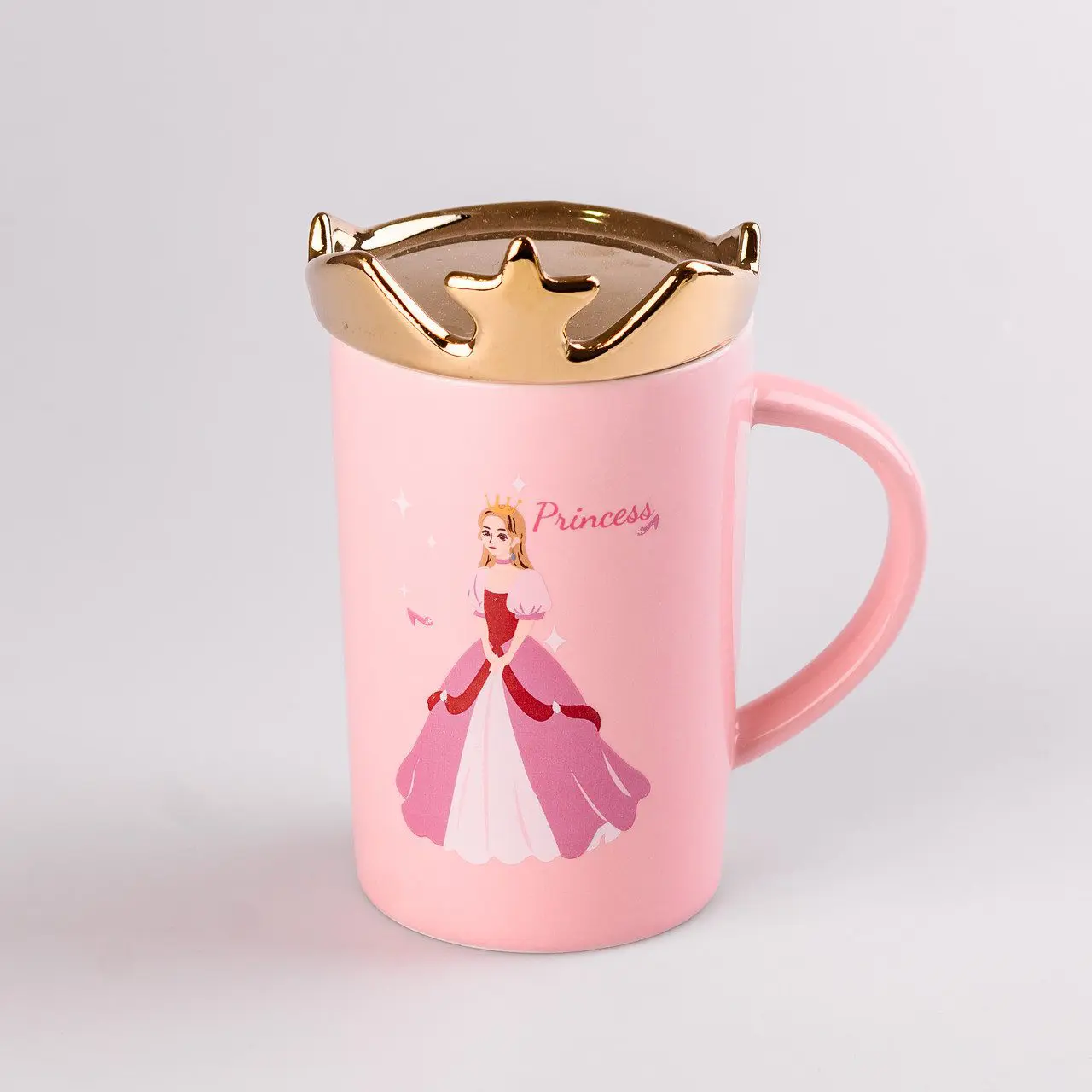 Чашка керамічна Princess 400мл з кришкою чашка з кришкою чашки для кави – купити в Україні недорого