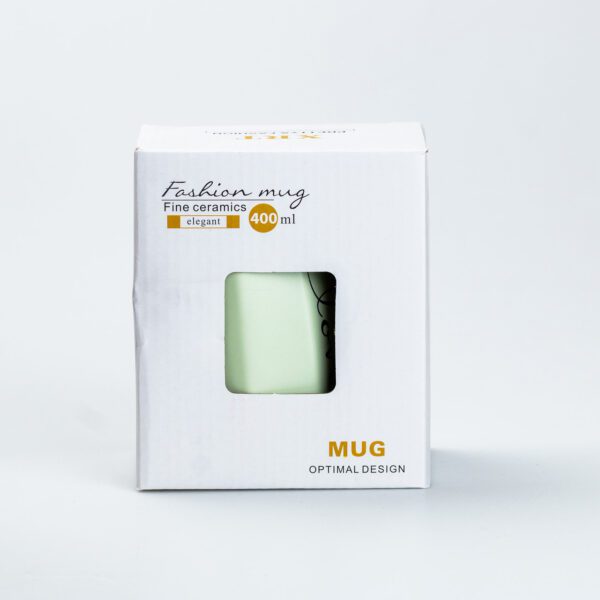 Чашка керамическая для чая и кофе 400 мл Love Зелена_HP7188GR_Milantium_3