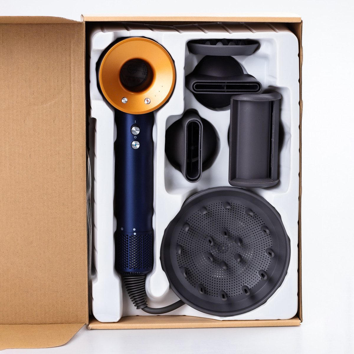 Фен стайлер для волосся 6 в 1 Supersonic Premium 1600 Вт 5 насадок 3 режими швидкості Золотий_PH770BLG_Milantium_6