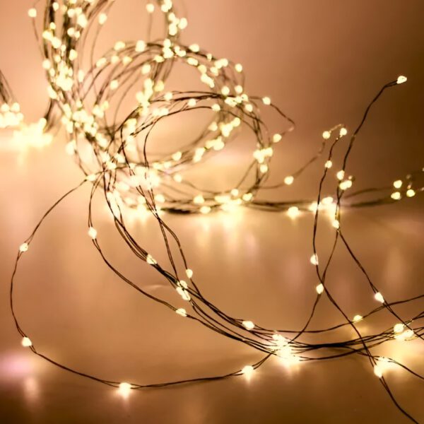 Гірлянда світлодіодна кінський хвіст GarlandoPro 200LED Роса 2м 10 ліній Жовтий 1733012Y_1733012Y_Milantium_2