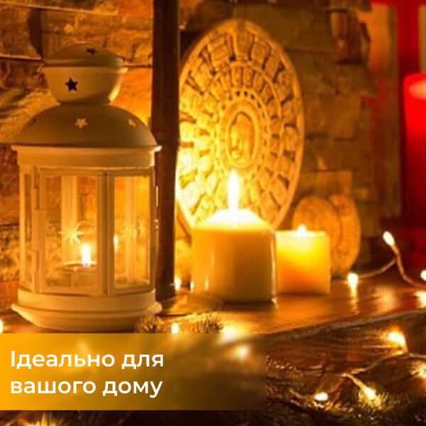 Гірлянда світлодіодна кінський хвіст GarlandoPro 200LED Роса 2м 10 ліній Жовтий 1733012Y_1733012Y_Milantium_5