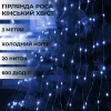 Гірлянда світлодіодна кінський хвіст GarlandoPro 600LED Роса 20 ліній 8 режимів 3м кінський хвіст гірлянда Синій 1733014BL_1733014BL_Milantium_1