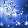 Гірлянда світлодіодна кінський хвіст GarlandoPro 600LED Роса 20 ліній 8 режимів 3м кінський хвіст гірлянда Синій 1733014BL_1733014BL_Milantium_2