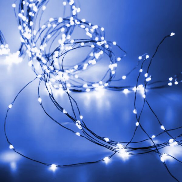 Гірлянда світлодіодна кінський хвіст GarlandoPro 600LED Роса 20 ліній 8 режимів 3м кінський хвіст гірлянда Синій 1733014BL_1733014BL_Milantium_2