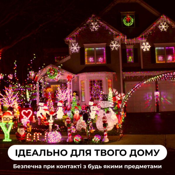 Гірлянда вулична стрічка світлодіодна Дюралайт 480 LED 16м морозостійка прозорий дріт Мультиколор DR20МML_DR20МML_Milantium_5