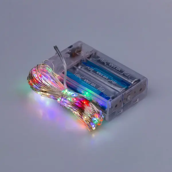 Гірлянда світлодіодна на батарейках GarlandoPro 100LED 10 метрів мідний дріт світлодіодна гірлянда 1733027ML_1733027ML_Milantium_2