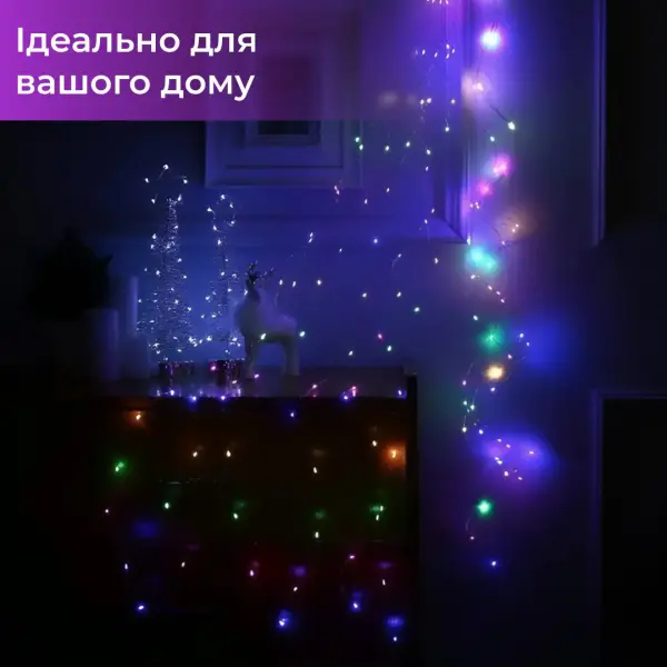 Гірлянда світлодіодна на батарейках GarlandoPro 100LED 10 метрів мідний дріт світлодіодна гірлянда 1733027ML_1733027ML_Milantium_6