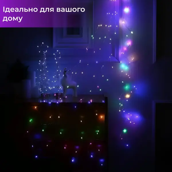 Гірлянда світлодіодна на батарейках GarlandoPro 30LED 3м мідний дріт гірлянди роса 1733017ML_1733017ML_Milantium_5