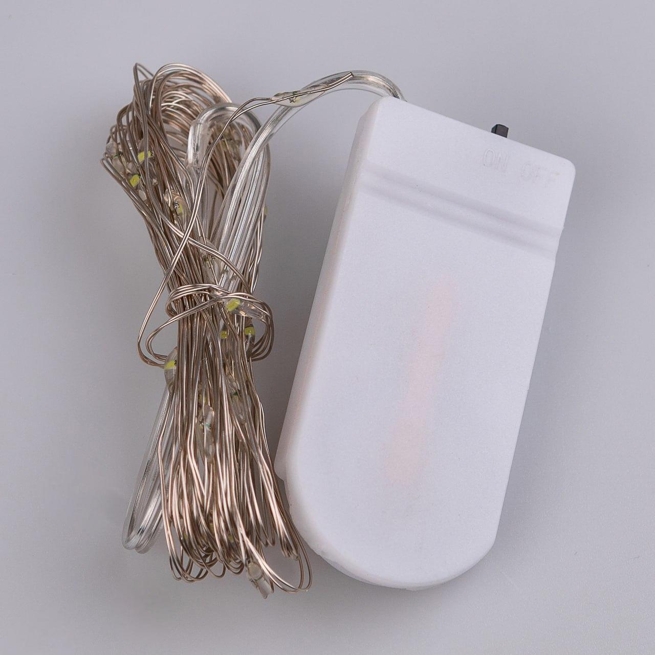 Гірлянда світлодіодна на батарейках GarlandoPro 30LED 3м мідний дріт гірлянди роса Білий_1733019W_Milantium_7