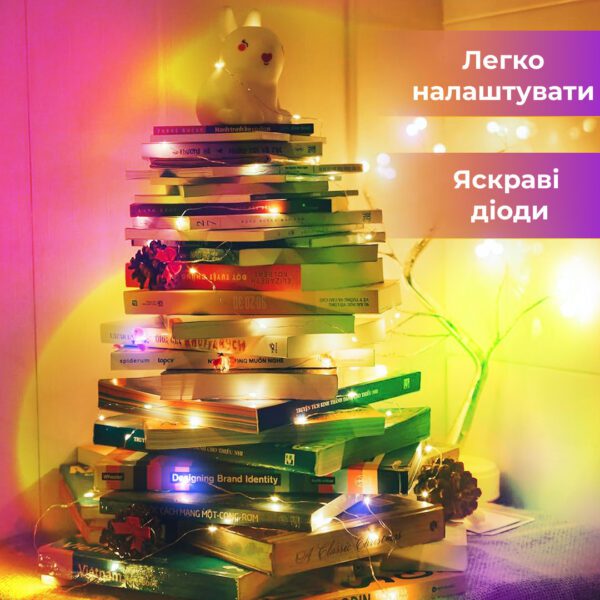 Гірлянда світлодіодна на батарейках GarlandoPro 50LED 5м мідний провід гірлянди роса_1733021ML_Milantium_3