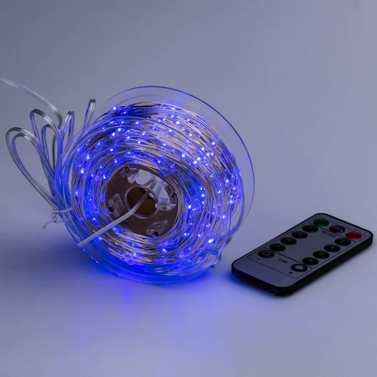 Гирлянда Росса Капля 50 метров 500 LED лампы светодиодная гирлянда в катушке медная проволока 50 м 8 функций + пульт Синій_1733034BL_Milantium_2
