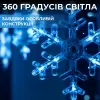 Гірлянда світлодіодна штора GarlandoPro сніжинка і зірка 12 фігур 3х1 м гірлянда зірка Синій 1733062BL_1733062BL_Milantium_4