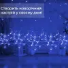 9 м сніжинка зірка на 145 LED лампочок світлодіодна 10 шт Синій 1733066BL_1733066BL_Milantium_2