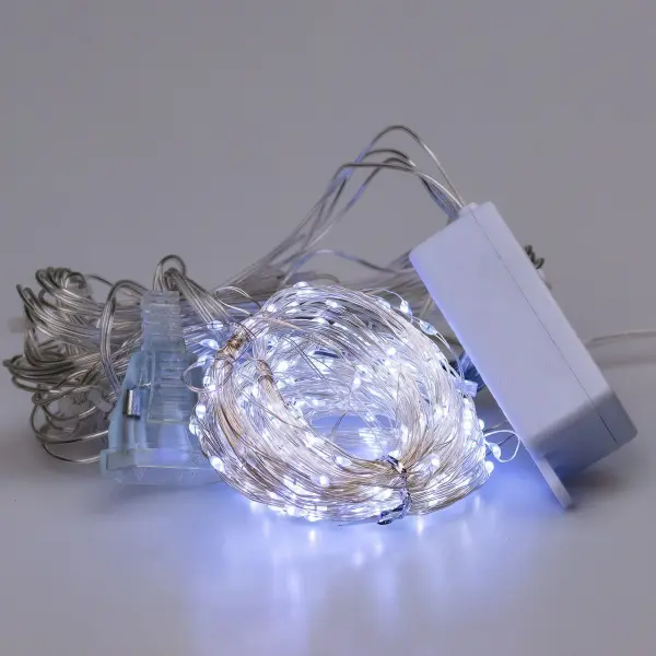 Гирлянда штора светодиодная GarlandoPro Роса 200LED 3х2м 10 линий 8 режимів гірлянда крапля роси Білий 173303W_173303W_Milantium_2