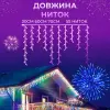 Гірлянда вулична світлодіодна 200 LED 12 метрів білий дріт бахрома 55 ниток Мультиколор_12МWML_Milantium_5