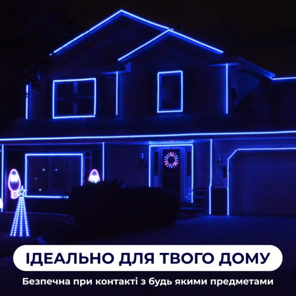 Гірлянда вулична стрічка світлодіодна Дюралайт 240 LED 7м морозостійка прозорий дріт Синій DR10МBL_DR10МBL_Milantium_4