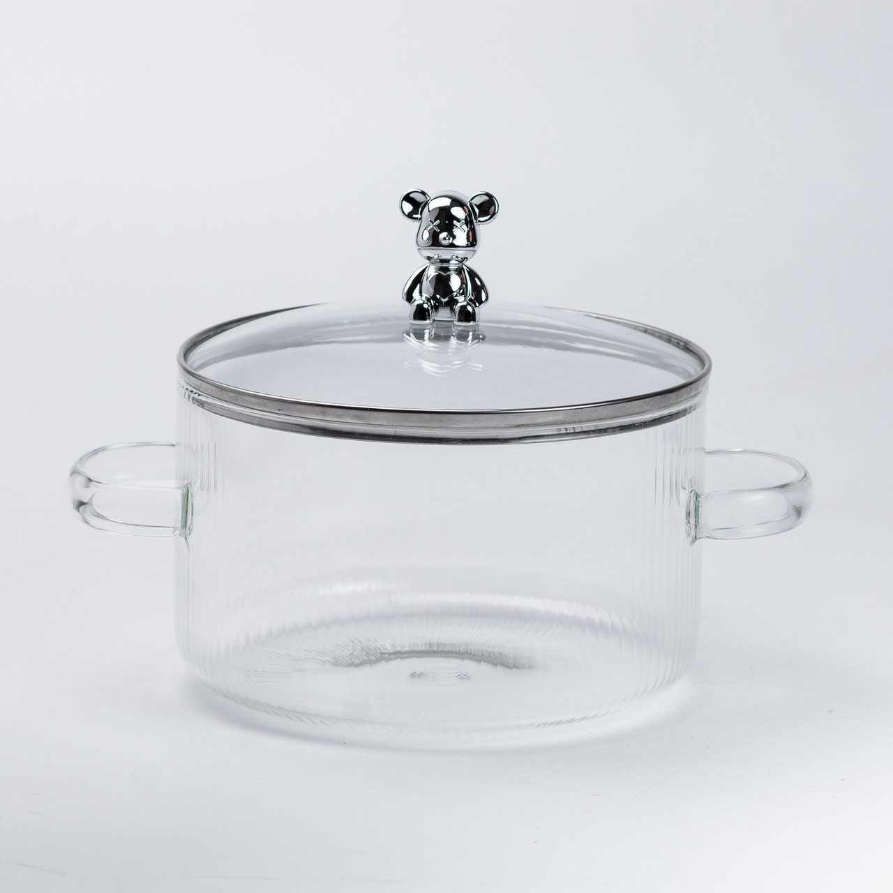 Каструля скляна жароміцна 1.8 літра з боросилікатного скла з кришкою Ø 16 см_HP2004_Milantium_2