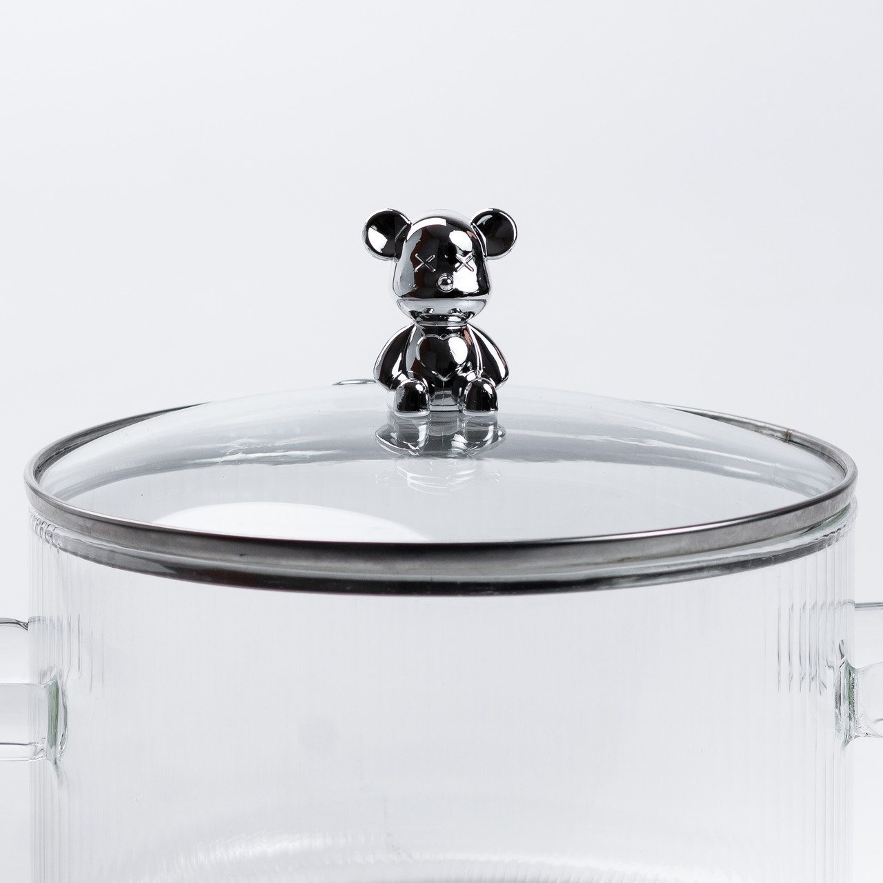 Каструля скляна жароміцна 1.8 літра з боросилікатного скла з кришкою Ø 16 см_HP2004_Milantium_3