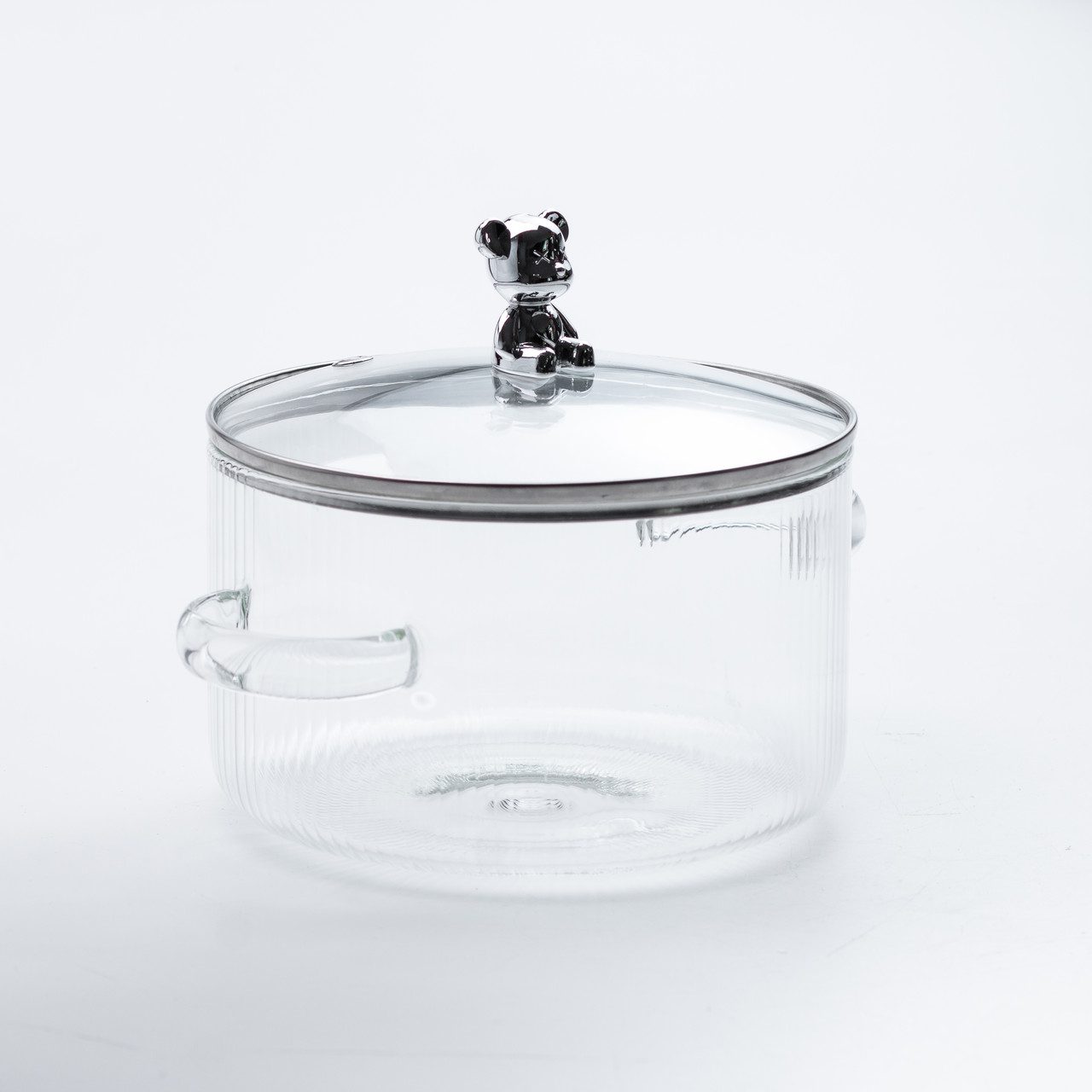 Каструля скляна жароміцна 1.8 літра з боросилікатного скла з кришкою Ø 16 см_HP2004_Milantium_4