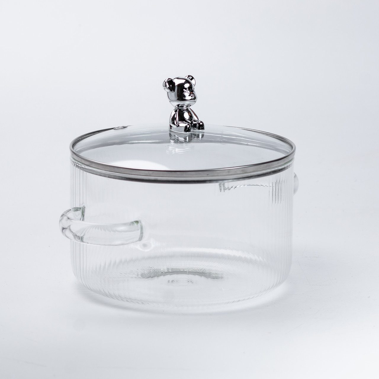 Каструля скляна жароміцна 1.8 літра з боросилікатного скла з кришкою Ø 16 см_HP2004_Milantium_5