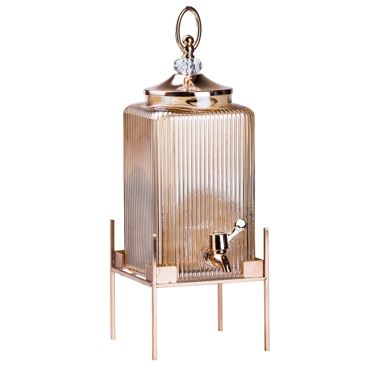 Лимонадниця з краном 3 літри скляна лимонадниця в комплекті з 6 склянками по 200 мл_HP4167_Milantium_2