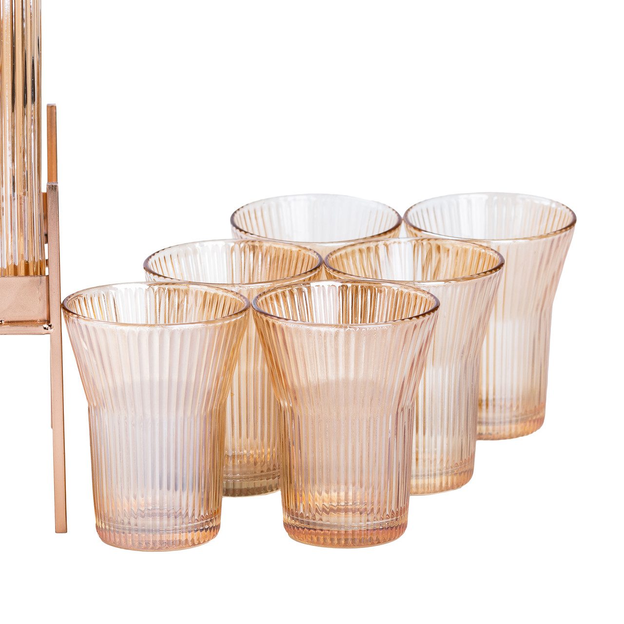 Лимонадниця з краном 3 літри скляна лимонадниця в комплекті з 6 склянками по 200 мл_HP4167_Milantium_4