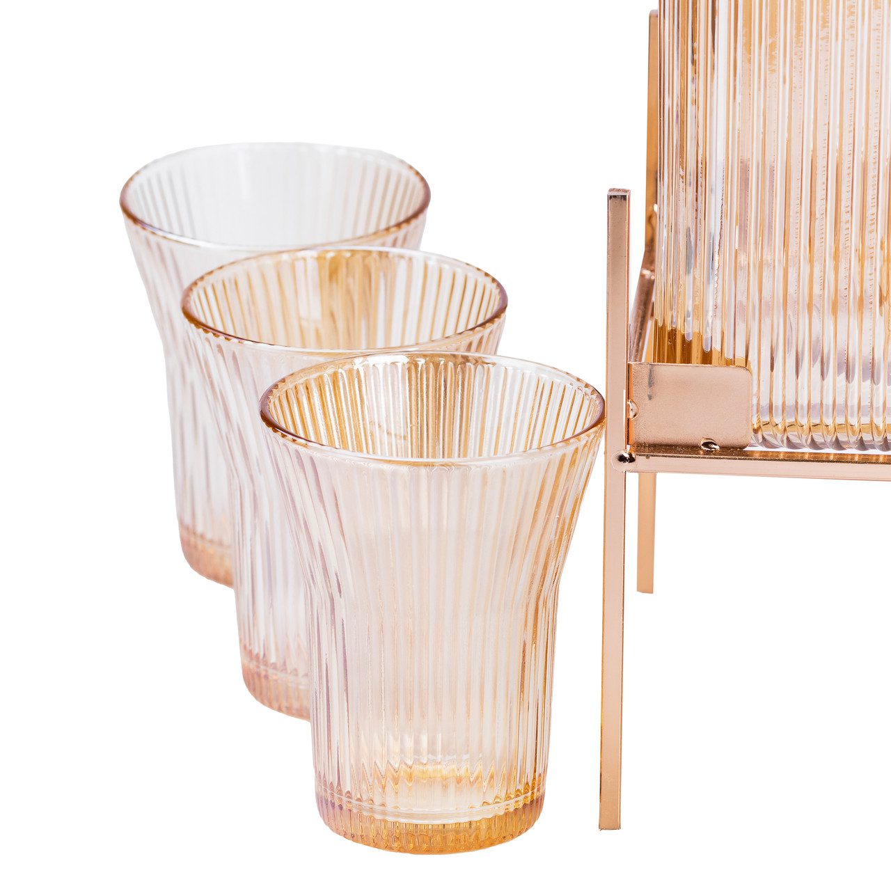 Лимонадниця з краном 3 літри скляна лимонадниця в комплекті з 6 склянками по 200 мл_HP4167_Milantium_5