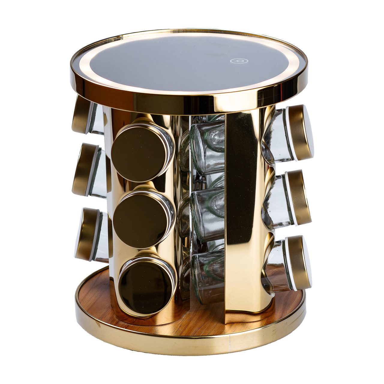 Набор для специй 12 предметів на круглій підставці з LED-підсвічуванням HP15284_HP15284_Milantium_3