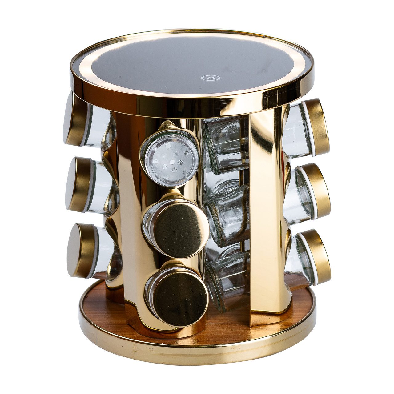 Набор для специй 12 предметів на круглій підставці з LED-підсвічуванням HP15284_HP15284_Milantium_4
