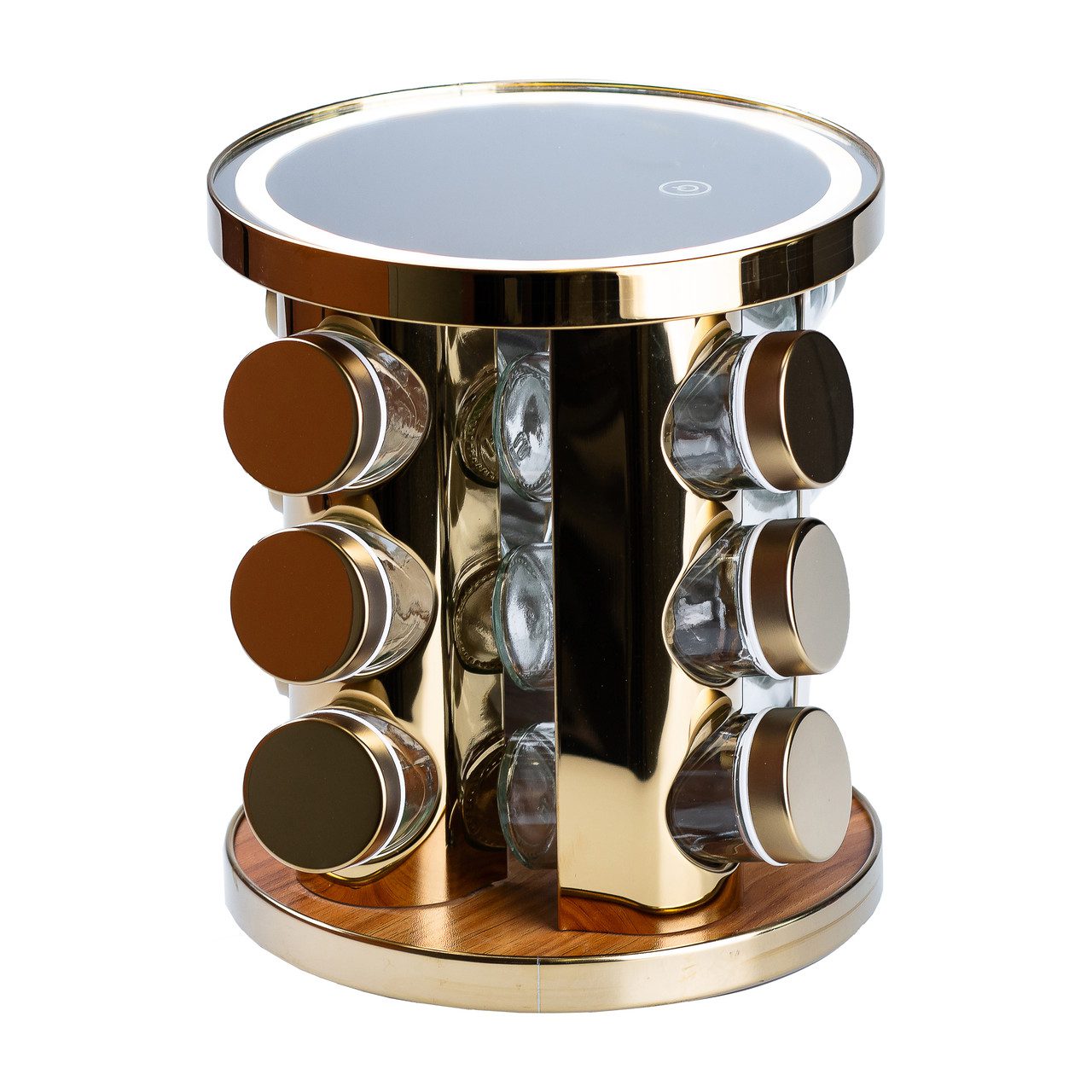 Набор для специй 12 предметів на круглій підставці з LED-підсвічуванням HP15284_HP15284_Milantium_5
