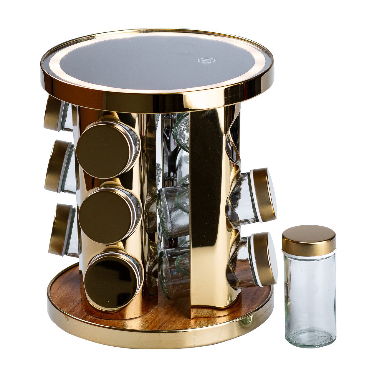 Набор для специй 12 предметів на круглій підставці з LED-підсвічуванням HP15284_HP15284_Milantium_6