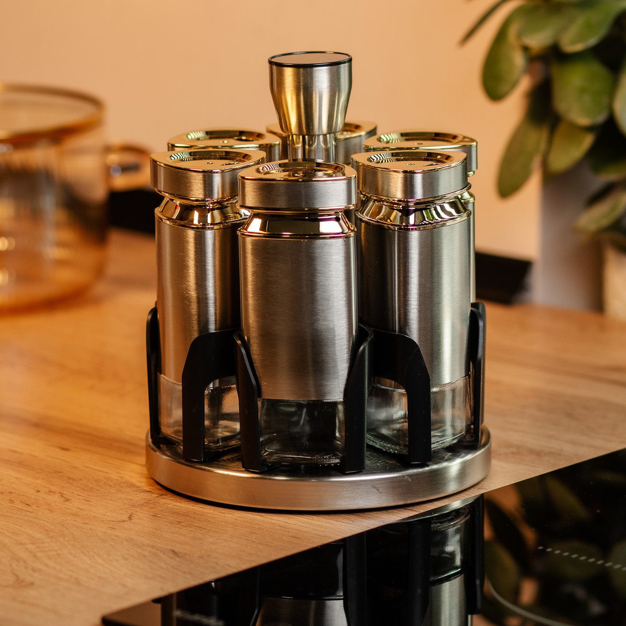 Набор емкостей для специй на подставке 6 баночек по 120 мл HP1326_HP1326_Milantium_7