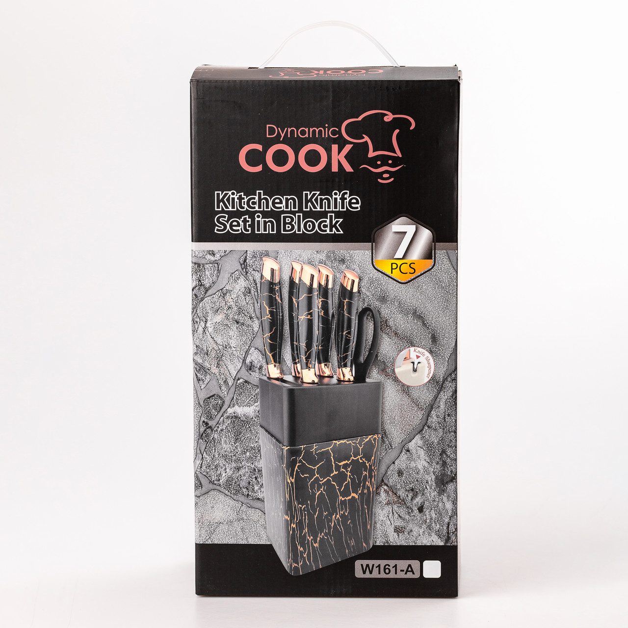 Набір кухонних ножів з нержавіючої сталі 6 предметів з ножицями Коричневий_YRUR13_Milantium_4