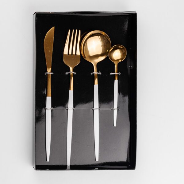 Набір столових приборів Cutlery set із нержавіючої сталі на 1 персону 4 штуки столовий набір_HP96915_Milantium_2