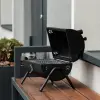 Мангал складаний круглий з кришкою 38×28×40 (см) портативний розкладний барбекю гриль Чорний_HP452GB_Milantium_2